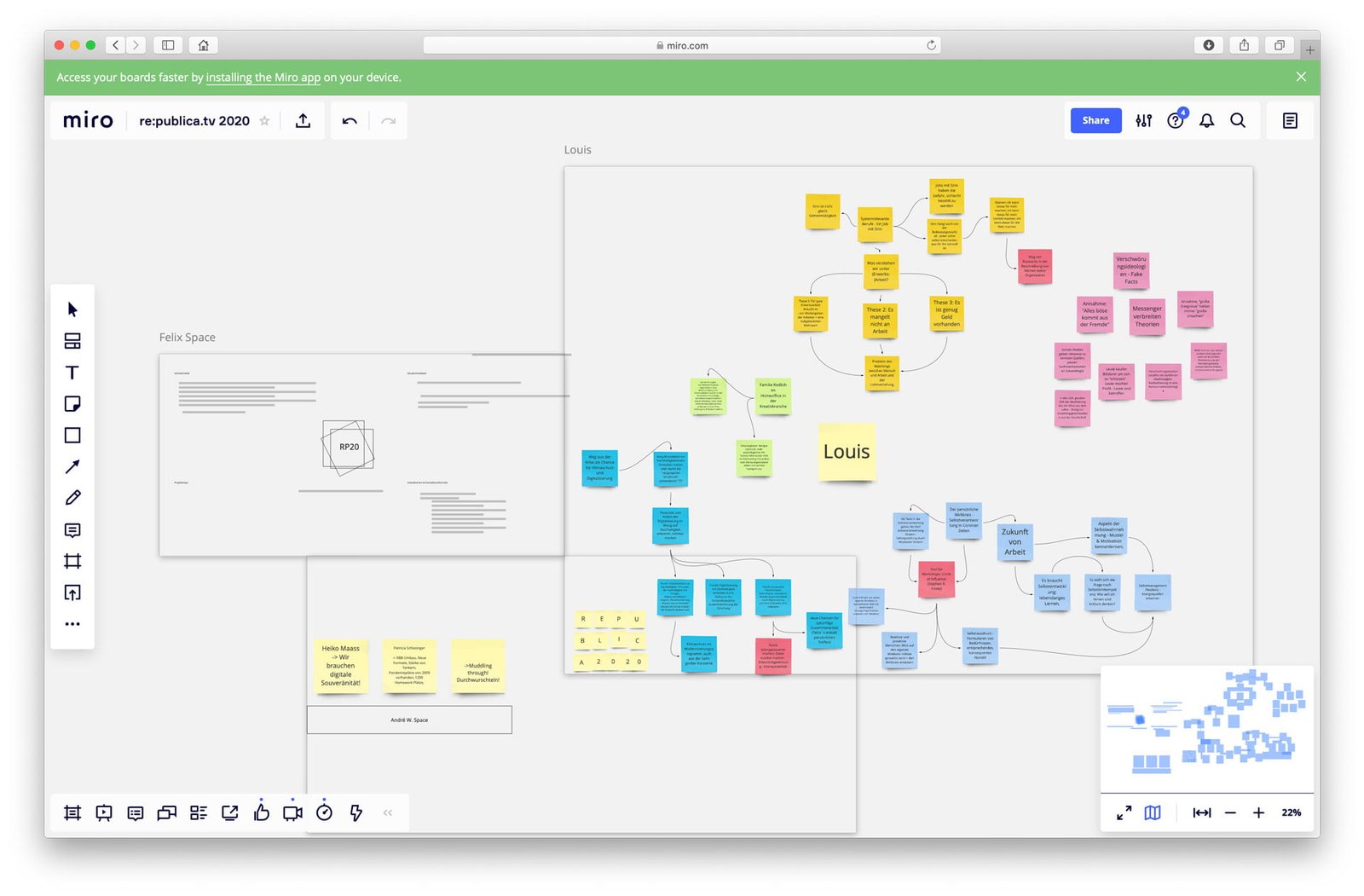 Whiteboard Plattform Miro.